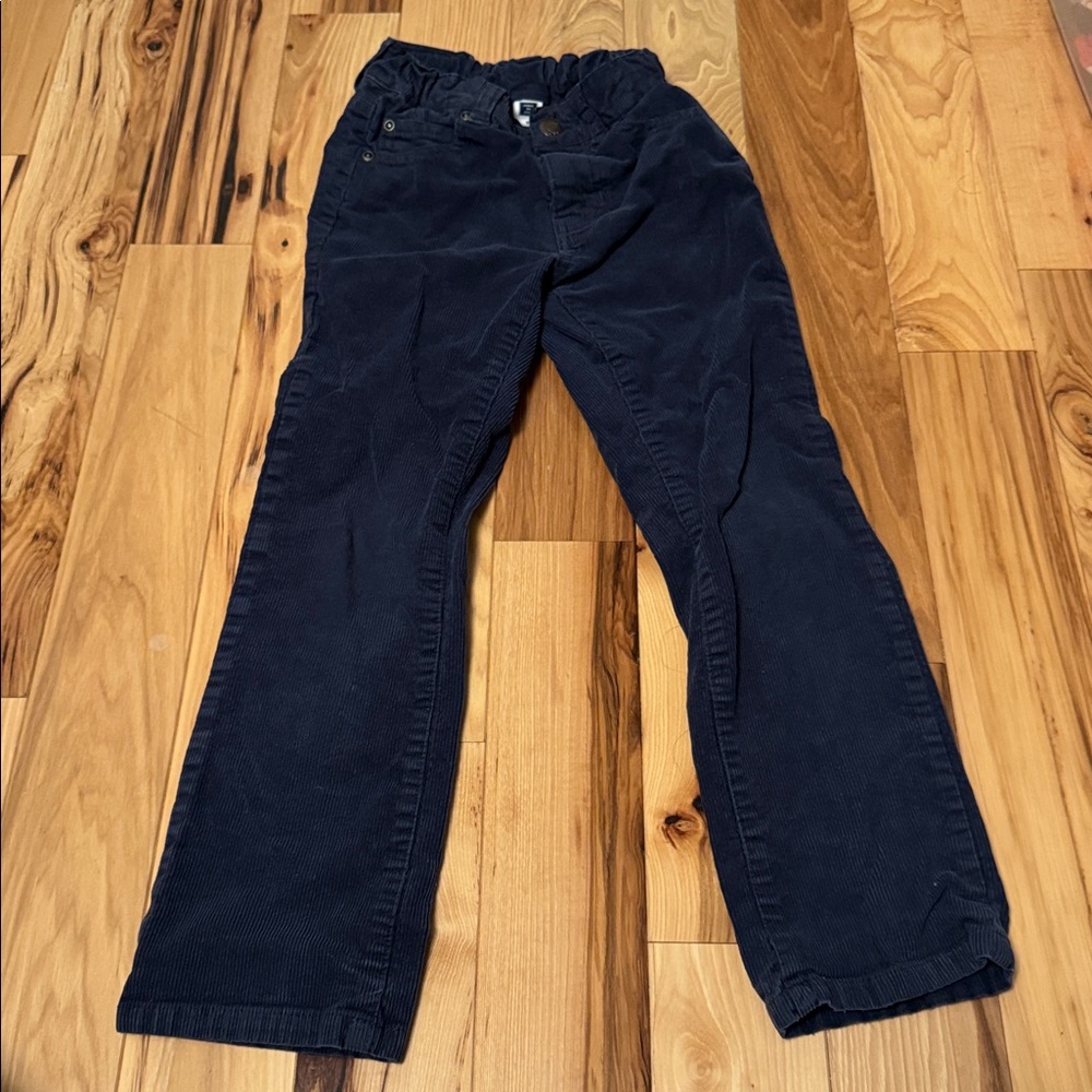 Janie and Jack Dark Blue Corduroy Trousers, 6Y